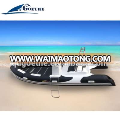 RIB520C 5.2m high pressure pvc material fiberglass hull inflatable boat for sale