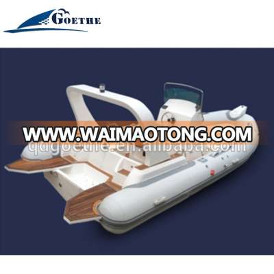 Goethe 6.8m Fiberglass luxury rigid boat fiberglass rib yacht large inflatable boat